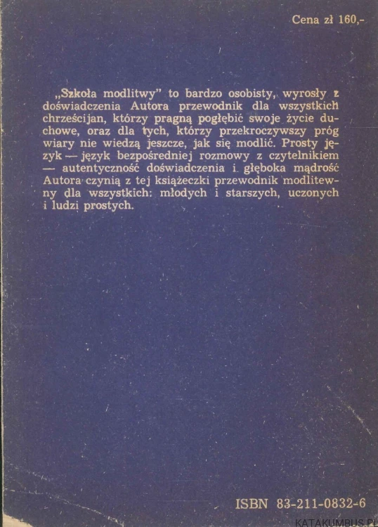Szkoła modlitwy. METROPOLITA ANTONI (ANTHONY BLOOM)