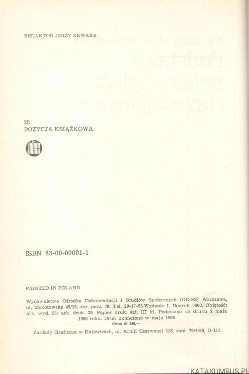 Podstawy światopoglądu chrześcijańskiego. STANISŁAW KOWALCZYK