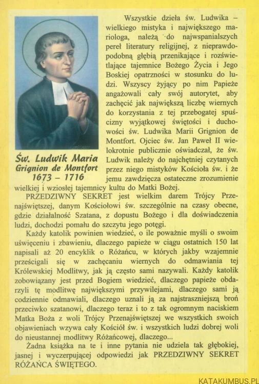 Przedziwny sekret różańca świętego. ŚW. LUDWIK MARIA GRIGNION DE MONTFORT