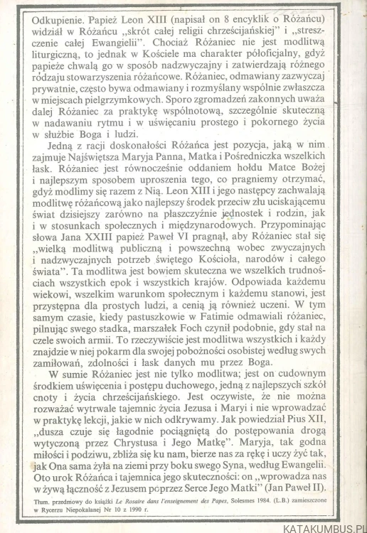 Przedziwny sekret różańca świętego. ŚW. LUDWIK MARIA GRIGNON DE MONTFORT