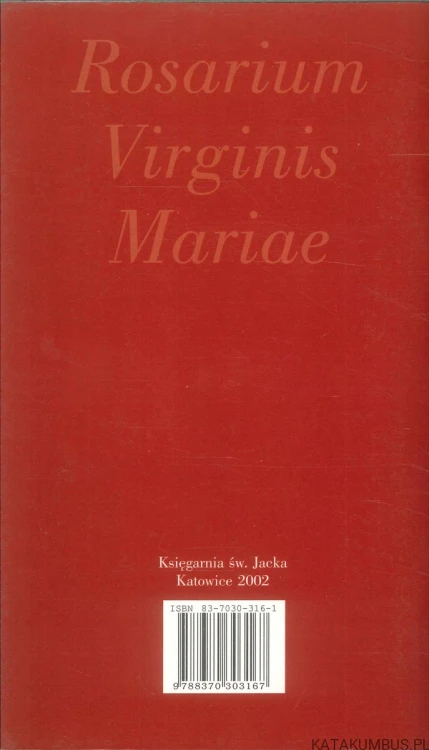 List apostolski Rosarium Virginis Mariae. JAN PAWEŁ II