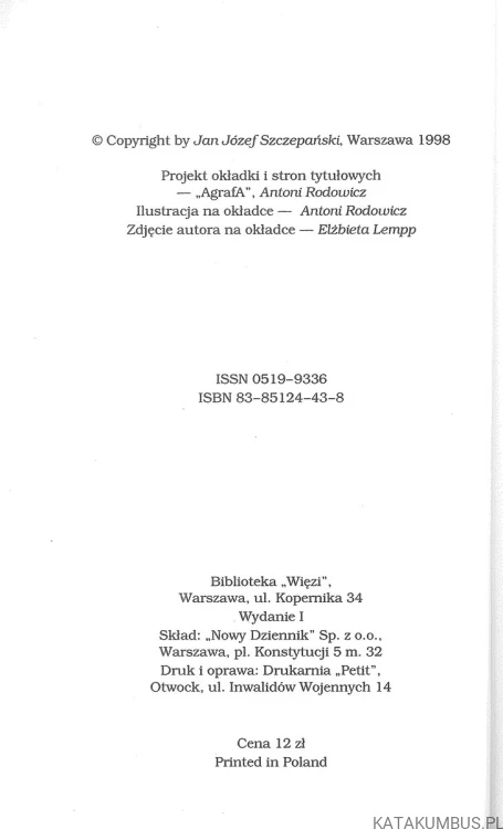Wszyscy szukamy. JAN JÓZEF SZCZEPAŃSKI