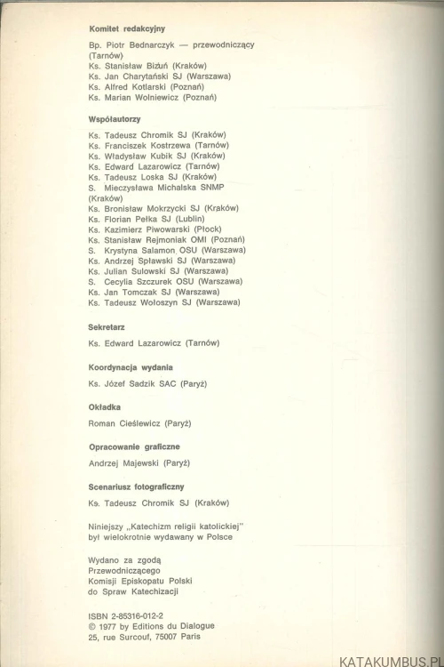 Katechizm religii katolickiej tom 1-4. PRACA ZBIOROWA