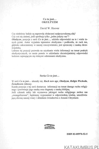Co to jest... Okultyzm. DAVID W. HOOVER