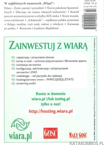 Więź nr 3 (557) marzec 2005. PRACA ZBIOROWA