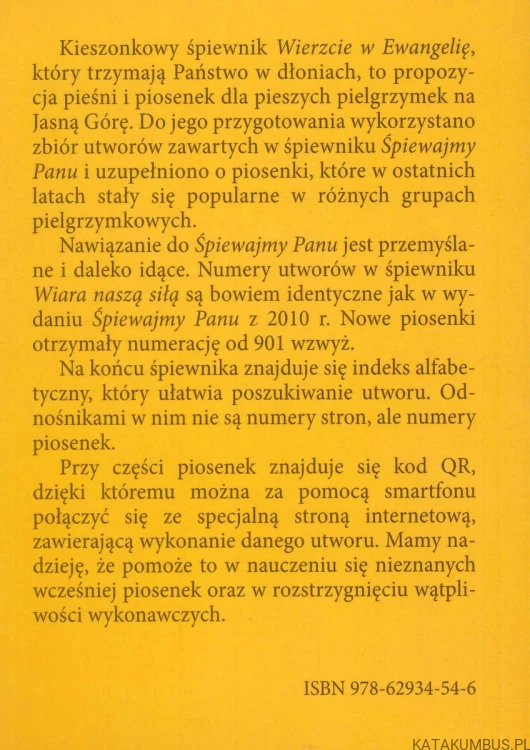 Wierzcie w Ewangelię. Śpiewnik pielgrzymkowy 2015. PRACA ZBIOROWA