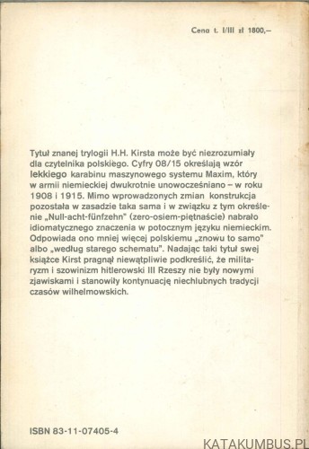 08/15 Tomy 1-3. HANS HELLMUT KIRST