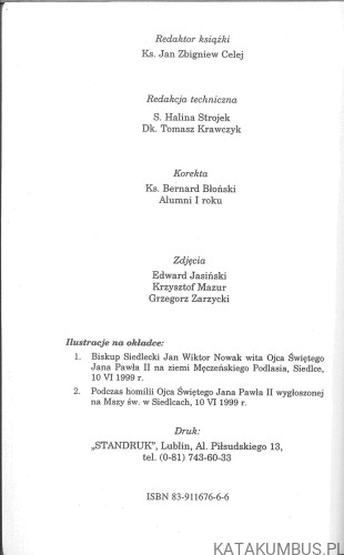 W Świętym Kościele Siedleckim cz. III. JAN WIKTOR NOWAK