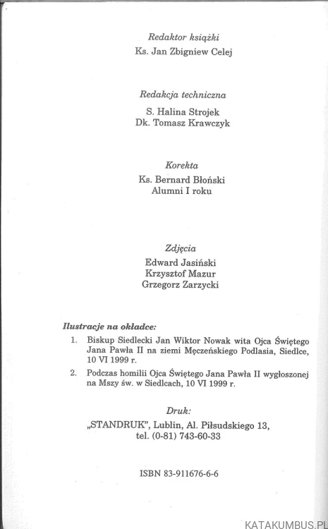 W Świętym Kościele Siedleckim cz. III. JAN WIKTOR NOWAK