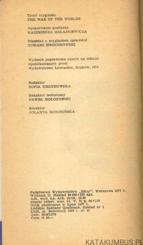 Wojna światów. HERBERT GEORGE WELLS