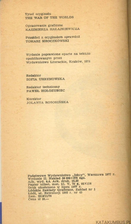 Wojna światów. HERBERT GEORGE WELLS