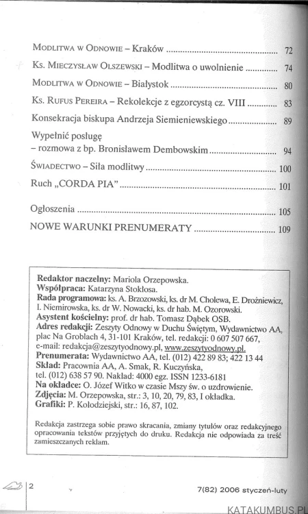Drogi uzdrowienia nr 1 (82) 2006. PRACA ZBIOROWA
