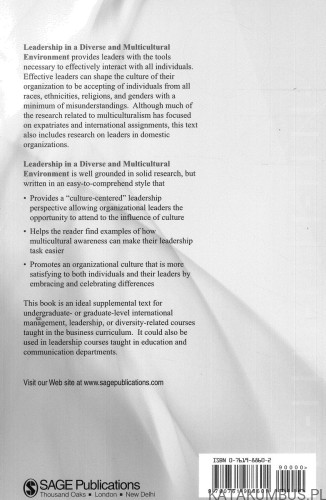 Leadership in a diverse and multicultural environment: developing awareness, knowledge, and skills. MARY L. CONNERLEY, PAUL B. PEDERSEN