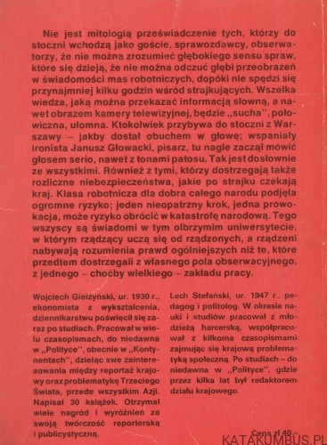 Gdańsk. Sierpień 80.. WOJCIECH GIEŁŻYŃSKI, LECH STEFAŃSKI
