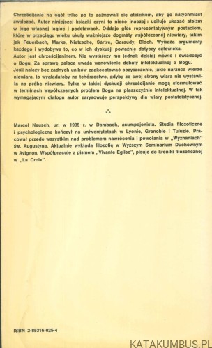 U źródeł współczesnego ateizmu. MARCEL NEUSCH