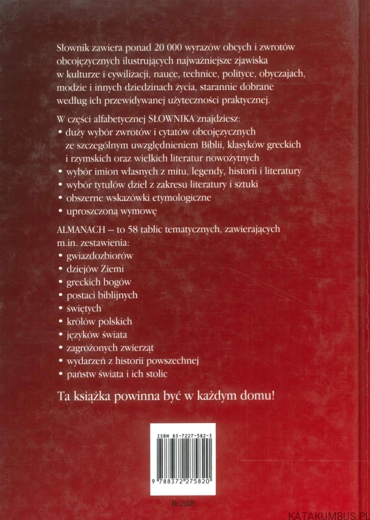 Słownik wyrazów obcych i zwrotów obcojęzycznych z almanachem. WŁADYSŁAW KOPALIŃSKI
