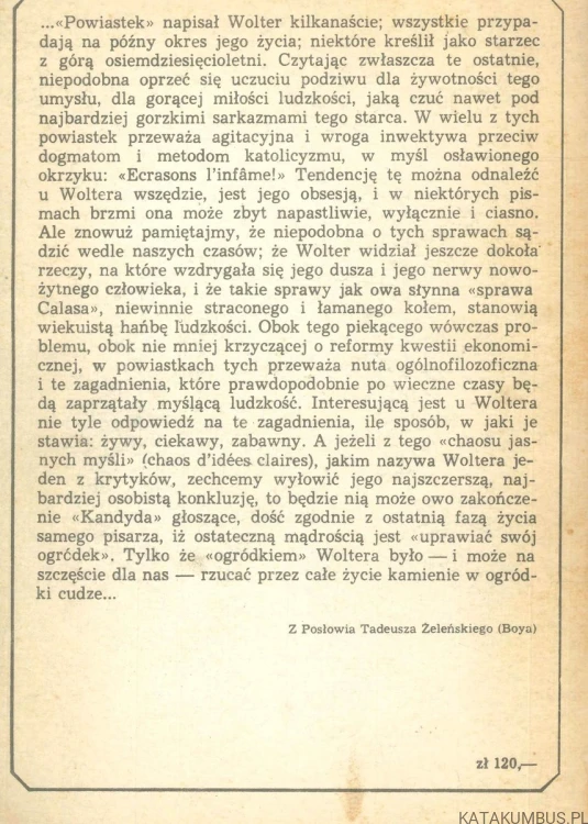 Powiastki filozoficzne. WOLTER
