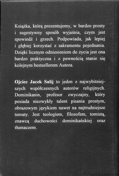 O spowiedzi. JACEK SALIJ OP