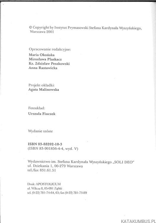 Kromka chleba. STEFAN KARDYNAŁ WYSZYŃSKI
