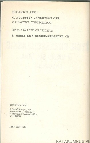 Życie chrześcijańskie w ujęciu św. Jana. FELIKS GRYGLEWICZ