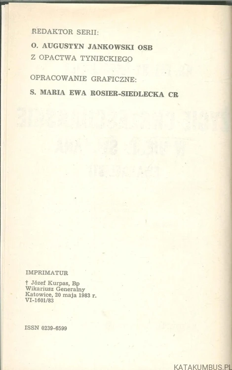 Życie chrześcijańskie w ujęciu św. Jana. FELIKS GRYGLEWICZ