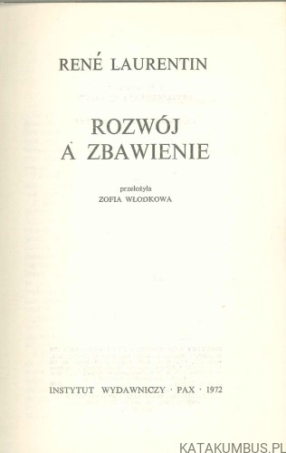 Rozwój a zbawienie. RENÉ LAURENTIN