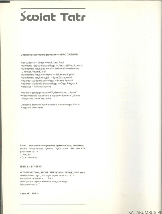Świat Tatr. PRACA ZBIOROWA