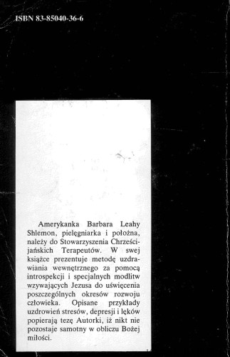 Uzdrawianie wewnętrzne człowieka. BARBARA LEAHY SHLEMON