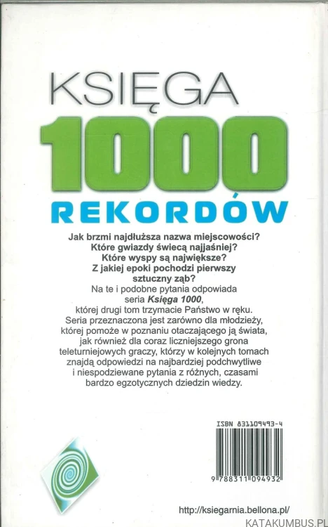 Księga 1000 rekordów. NIKOLAUS LENZ