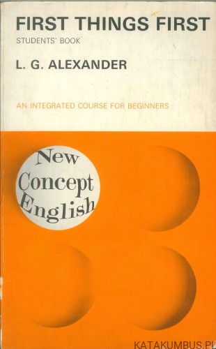 First things first students' book. L. G. ALEXANDER
