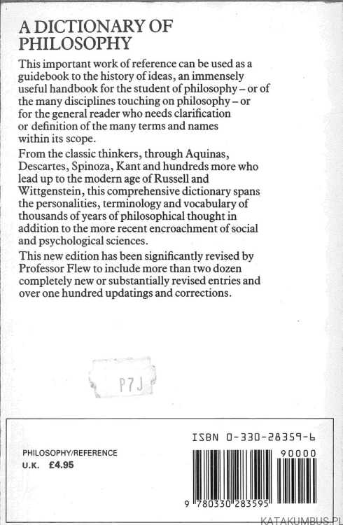 A dictionary of philosophy. PRACA ZBIOROWA