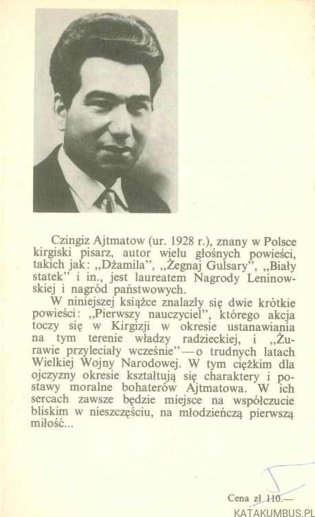 Pierwszy nauczyciel. Żurawie przyleciały wcześnie. CZINGIZ AJTMATOW