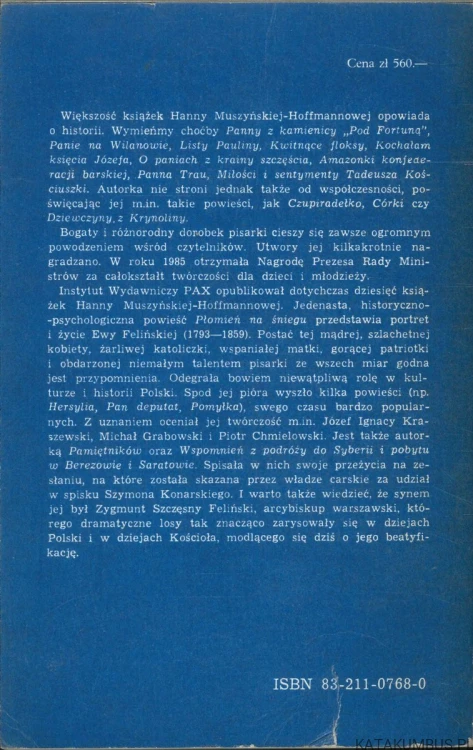 Płomień na śniegu. HANNA MUSZYŃSKA-HOFFMANNOWA