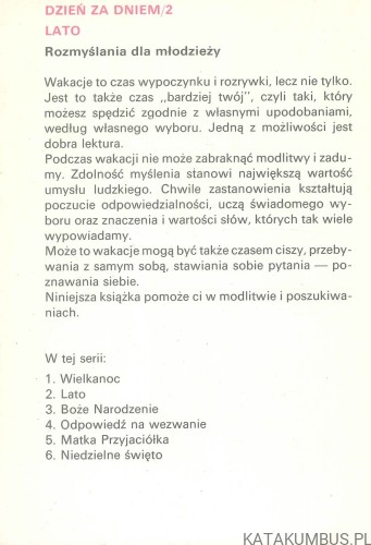 Dzień za dniem. Lato. Rozmyślania dla młodzieży 2. DANILO ZANELLA