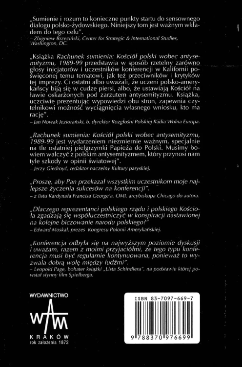 Kościół polski wobec antysemityzmu 1989-1999. PRACA ZBIOROWA