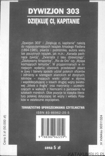 Dywizjon 303 / Dziękuję ci, kapitanie. ARKADY FIEDLER
