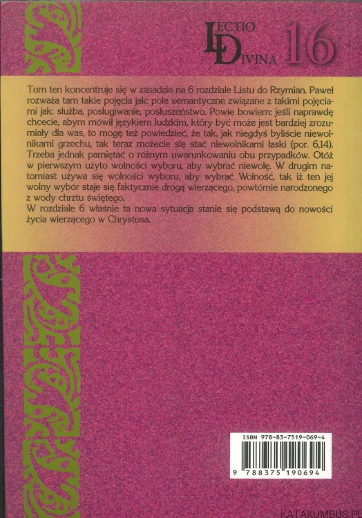 Lectio Divina do Listu do Rzymian (2). INNOCENZO GARGANO