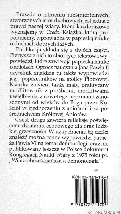 O aniołach i szatanie. JAN PAWEŁ II