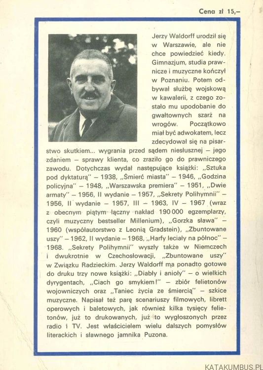 Sekrety Polihymnii. JERZY WALDORFF