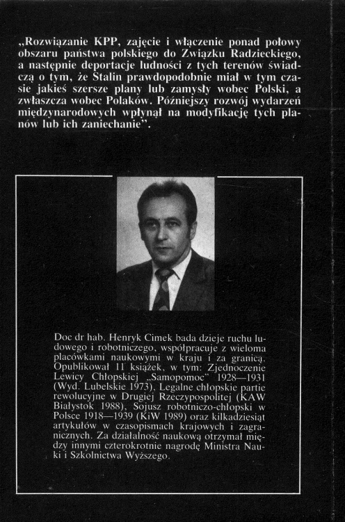 Komuniści Polska Stalin 1918-1939. HENRYK CIMEK