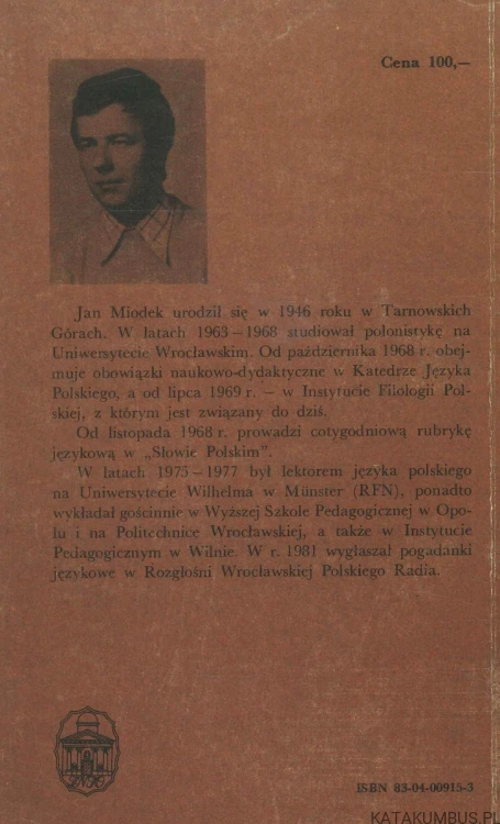 Rzecz o języku. Szkice o współczesnej polszczyźnie. JAN MIODEK