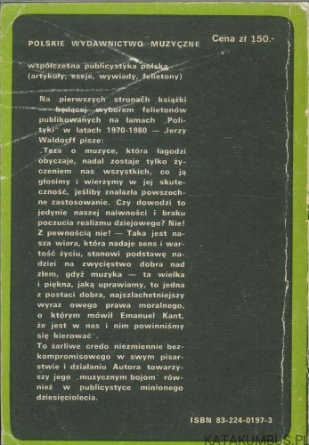 Muzyka łagodzi obyczaje. JERZY WALDORFF