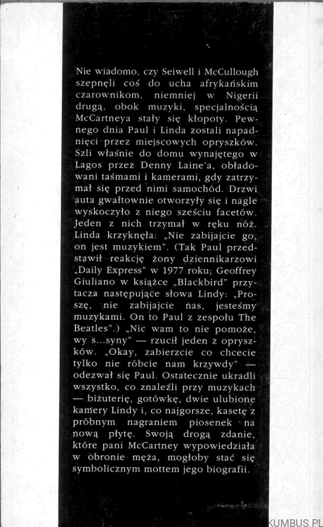 Paul McCartney biografia. PIOTR CHRÓŚCIEL