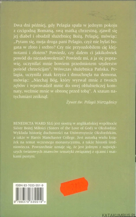 Nierządnice pustyni. Pokuta we wczesnych źródłach monastycznych. BENEDICTA WARD SLG