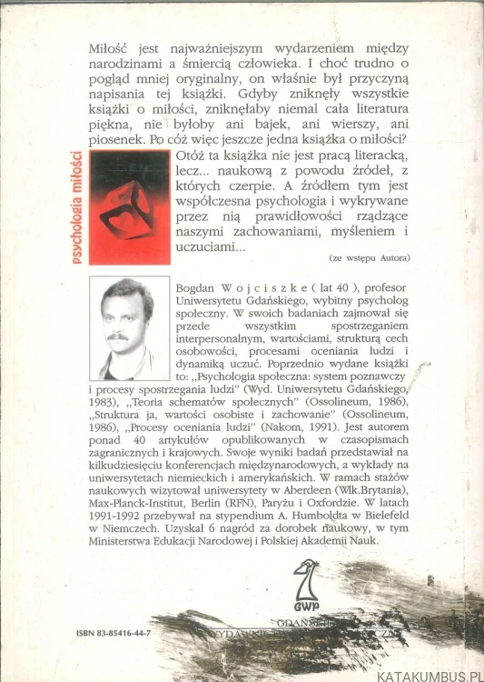 Psychologia miłości. BOGDAN WOJCISZKE