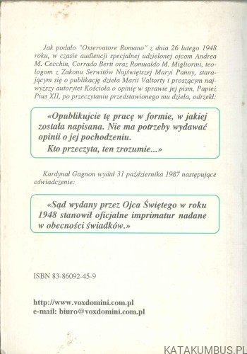 Poemat Boga-Człowieka. Księga druga, cz. 1-2. MARIA VALTORTA