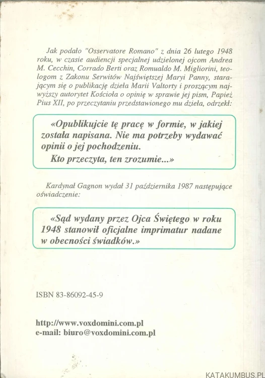 Poemat Boga-Człowieka. Księga druga, cz. 1-2. MARIA VALTORTA
