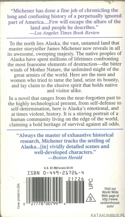 Alaska. JAMES A. MICHENER
