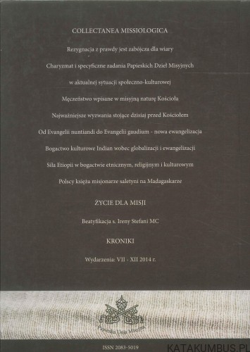 Lumen gentium. Zeszyty misjologiczne. Collectanea missiologica nr 1-2/2015 (168-169). PRACA ZBIOROWA