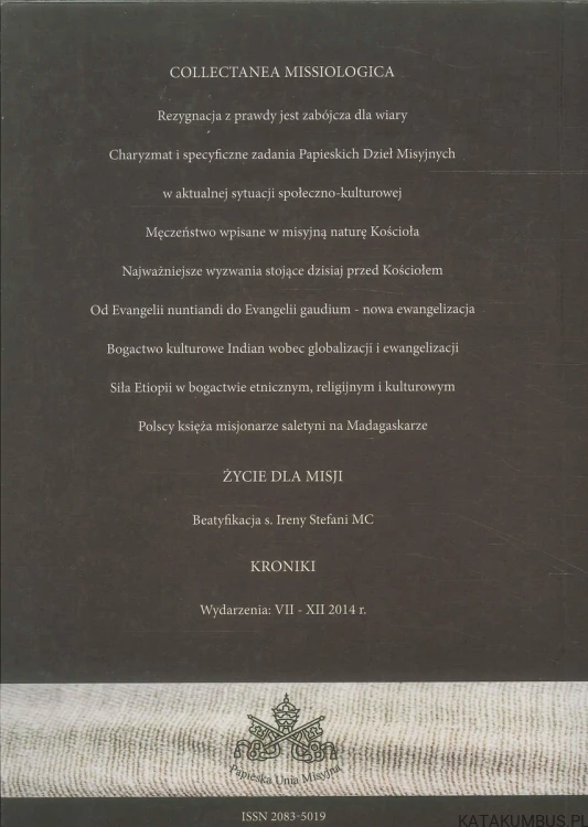 Lumen gentium. Zeszyty misjologiczne. Collectanea missiologica nr 1-2/2015 (168-169). PRACA ZBIOROWA